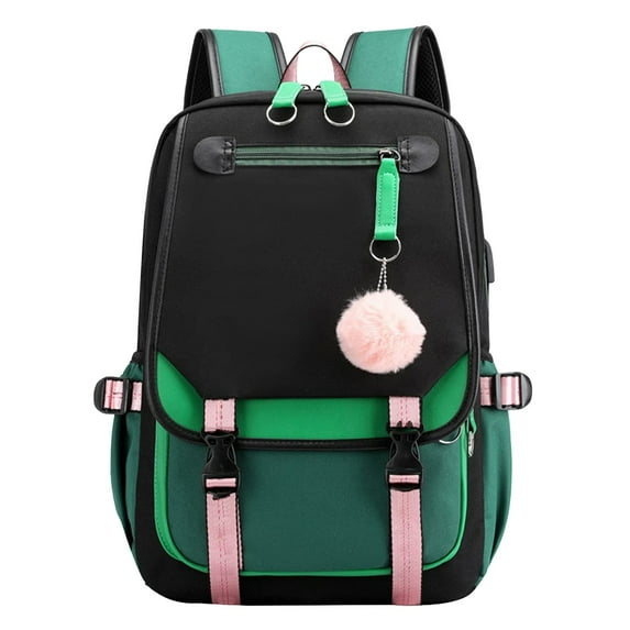 FDDMis Kawaii Backpack Lunch Bag for Women Mtg Backpack Backback Men Small Backpack Teacher Backpack Women with Laptop Compartment Fancy Backpack, Green