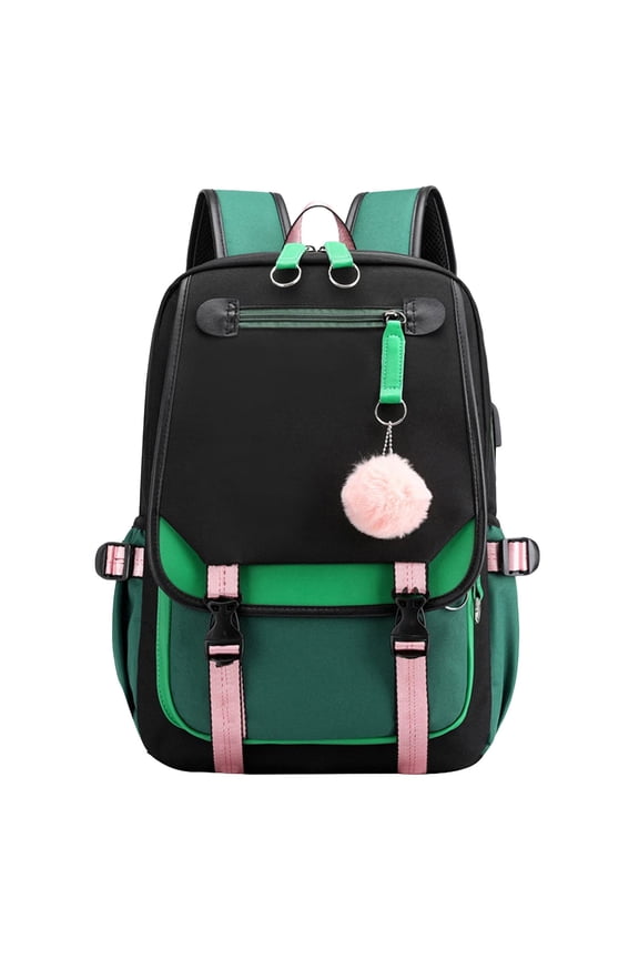 Kawaii Backpack Lunch Bag for Women Mtg Backpack Backback Men Small Backpack Teacher Backpack Women with Laptop Compartment Fancy Backpack, Green