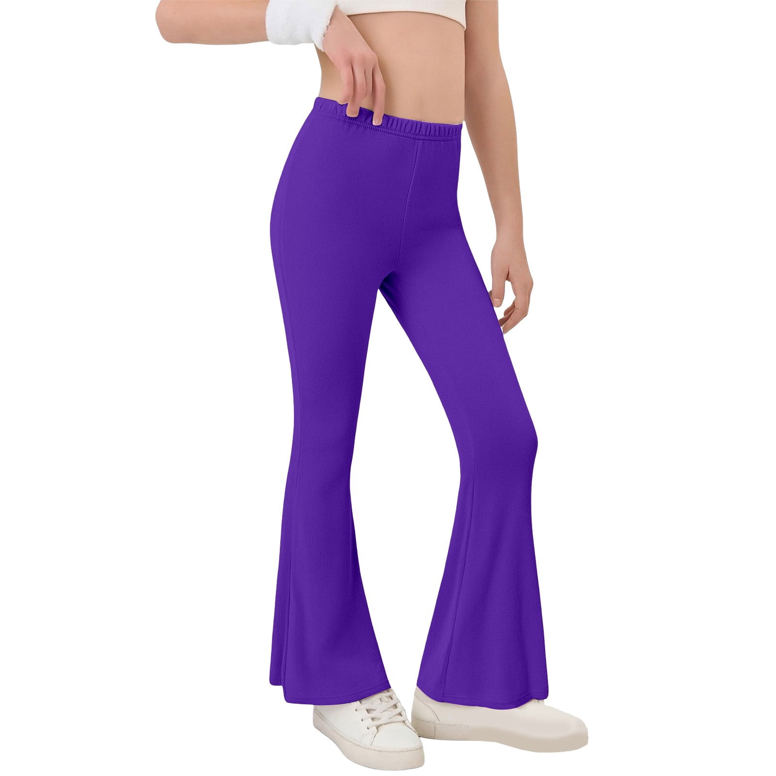 FDDMis Kids Girls Pants Long Flared Pants Oversized Boot Cut Leggings ...