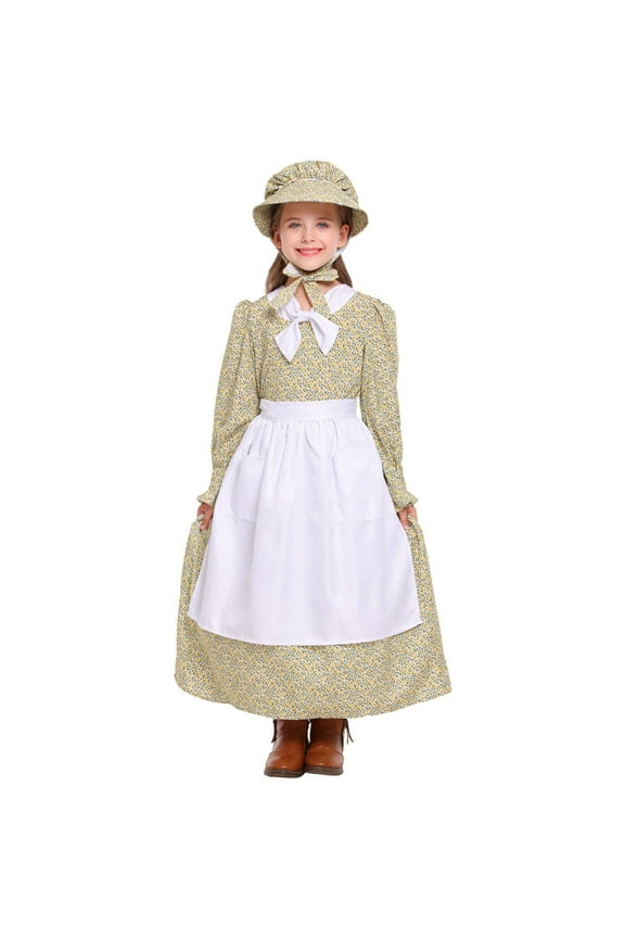 Medieval Dress Black Kids Dress Toddler Girl Black Dress Renaissance Dress Kids Boy Clothes 12-18 Months 8 Year Old Girl Birthday Gift Toddler, Yellow 7-8 Years