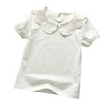 thumbnail image 1 of FDDMis Pack of Tshirts Dance Top Girls Size 12 Tops Kids Orange Shirt Clothes for 10 Year Old Girls Kids Clothes Girls 10-12 Summer Clothes Teens, White 3-4 Years, 1 of 5
