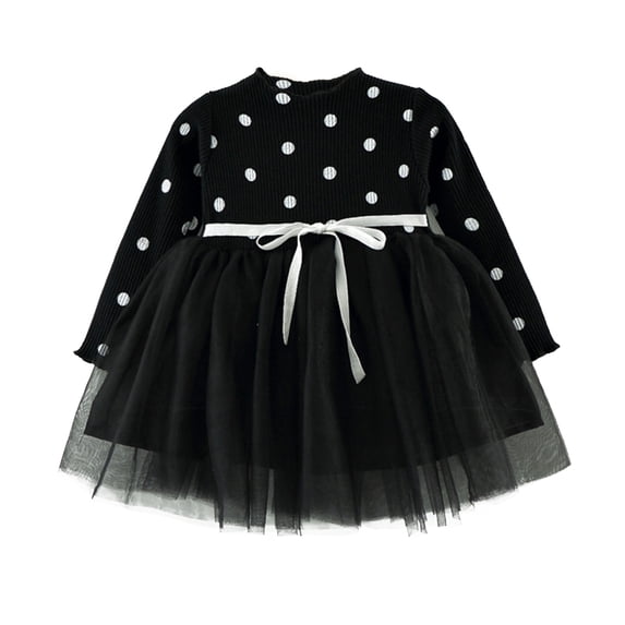 FDDMis Red Princess Dresses for Girls Fall Dress for Dark Green Dress Toddler Girl Winter Clothes Size 6 Girls Clothes 12 Month Girl Clothes Winter, Black 6-12 Months