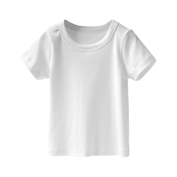 FDDMis Scoop Neck Top Cute Graphic Tees Pack of Tshirts Toddler White Button Down Shirt 2t Girls Clothes Girls 5t Clothes 3t Clothes, White 5-6 Years
