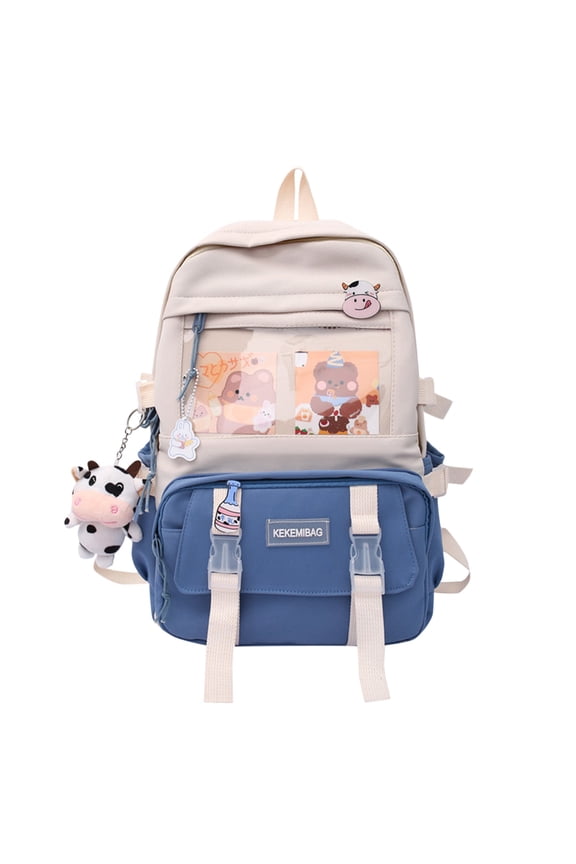 Small Backpack for Men Travel Backpacks Commuter Backpack Men Backpack Women Small Size Travel Laptop Backpack with Water Bottle Holder Cute, Blue