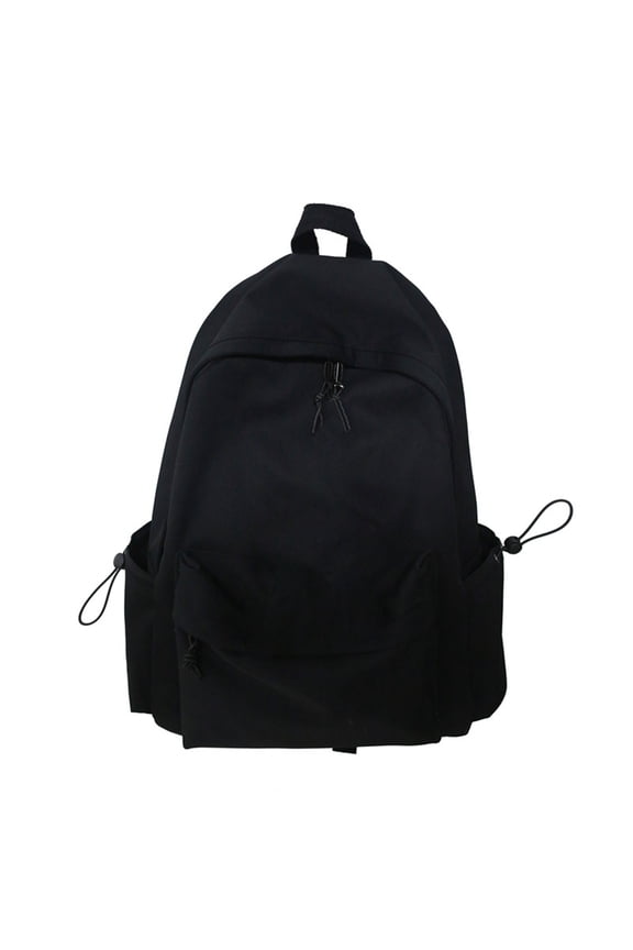Small Backpack for Women Backpack Airline Backpack Big Back Laptop Backpack with Water Bottle Holder Plain Black Backpack Carry on Backpacks, Black