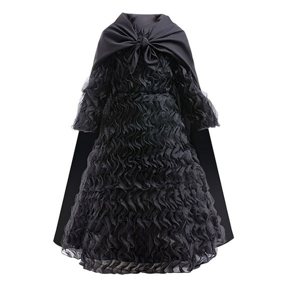 FDDMis Steampunk Dress Toddler Girl Black Dress White Princess Dress Purple Princess Teen Clothes for Girls 10-12 Small Gifts for Kids 9 Year Old, Black 11-12 Years