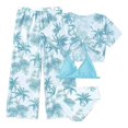 thumbnail image 1 of FDDMis Teen Girl One Piece Swimsuit Baby Girls' Bikini Sets Rash Guard for Boys 9 Month Baby Girl Clothes Girls Size 10-12 Clothes for 8 Year Old, Light Blue 7-8 Years, 1 of 4
