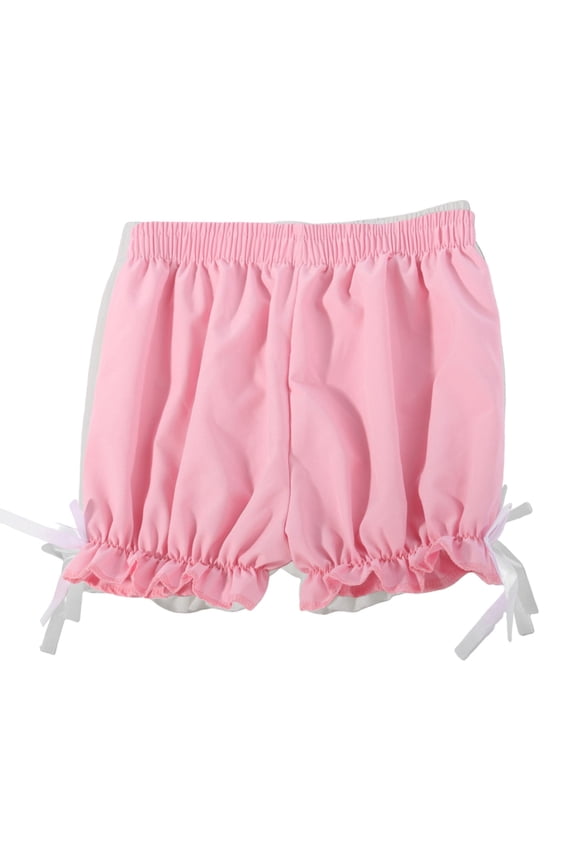 Toddler Girls Bloomers Shorts Ruffled Pumpkin Shorts for Kids Workout Athletic Lace Hem Under Dress Cute Elastic Waist Mini Shorts