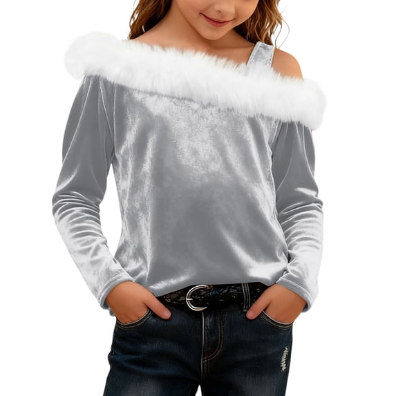 FDDMis Youth Graphic Tees Girls Long Sleeve Tops Size 14-16 Oxford Shirt Plaid Shirts for Girls Shirts 14 Year Old Girl Clothes Trendy Clothes