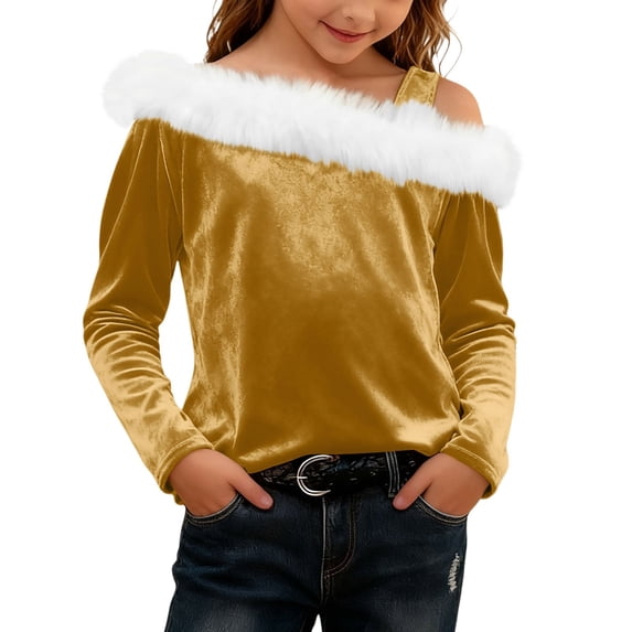 FDDMis Youth Graphic Tees Girls Long Sleeve Tops Size 14-16 Oxford Shirt Plaid Shirts for Girls Shirts 14 Year Old Girl Clothes Trendy Clothes