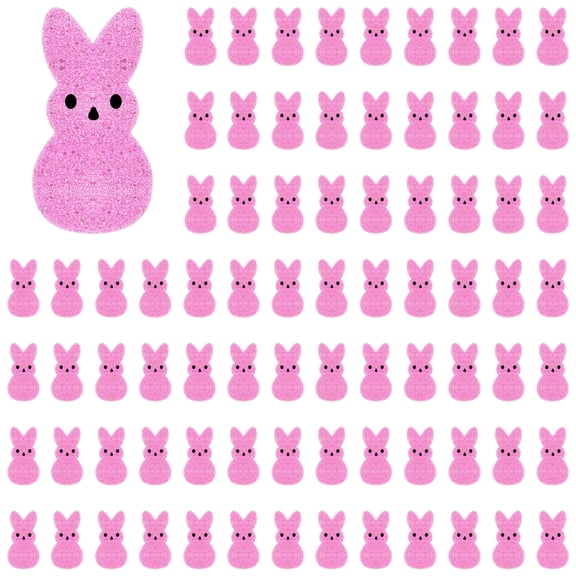 FDEEOM Easter Decorations, 1 pcs Cute Sponges Bunnies Vase Filler, Multicolor Easter Bunnies Vase Stuffer Easters Spring Rabbit Vase Fillers for Tiered Tray andTable Decorations Pink,Replacement