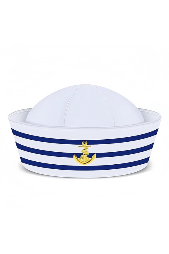 Sailor Hat White Sailor Captain Cap for Men