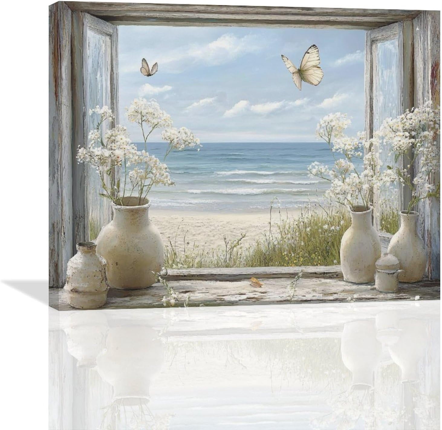 FDFW Farmhouse Bathroom Wall Art Country Ocean Coastal Wall Decor Sea ...
