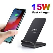 FDGAO 15W Fast Wireless Charger Dock Charging Stand Station For Apple iPhone 14 Pro Max 14 Plus 13 Pro 12 11 XS XR Samsung S22+ S21 Note20