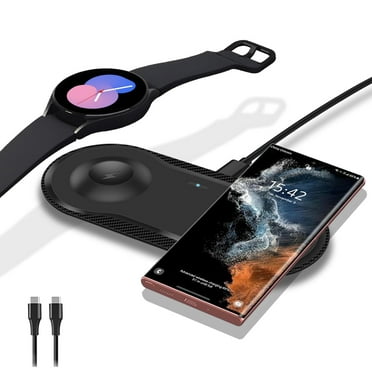 20W 2 in 1 Wireless Charger Pad Fast Charging Station for Samsung Galaxy S24 S23 S22 S21 S20 S10 Note 20/10/9/8, Galaxy Watch 7 6 5 4 3 2