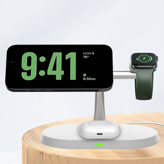 FDGAO 3 in 1 Magnetic Wireless Charger Fast Charging Station Stand
