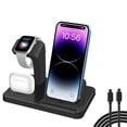 thumbnail image 1 of FDGAO Charging Station for Multiple Devices, 3 in 1 Wireless Charger Stand for Apple Watch Series 8/7/6/5/4/3/2/SE Fast Phone Charging Dock for Airpods & iPhone 14 13 12 11 Pro Max XS XR 8 7 6s, 1 of 8