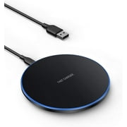 FDGAO Wireless Charger Pad 20W Fast Wireless Charging Mat For iPhone 11 12 13 14 15 Pro/Pro Max XS XS Max XR 8Plus, AirPods; for Samsung Galaxy/Note, Galaxy Buds (Black)