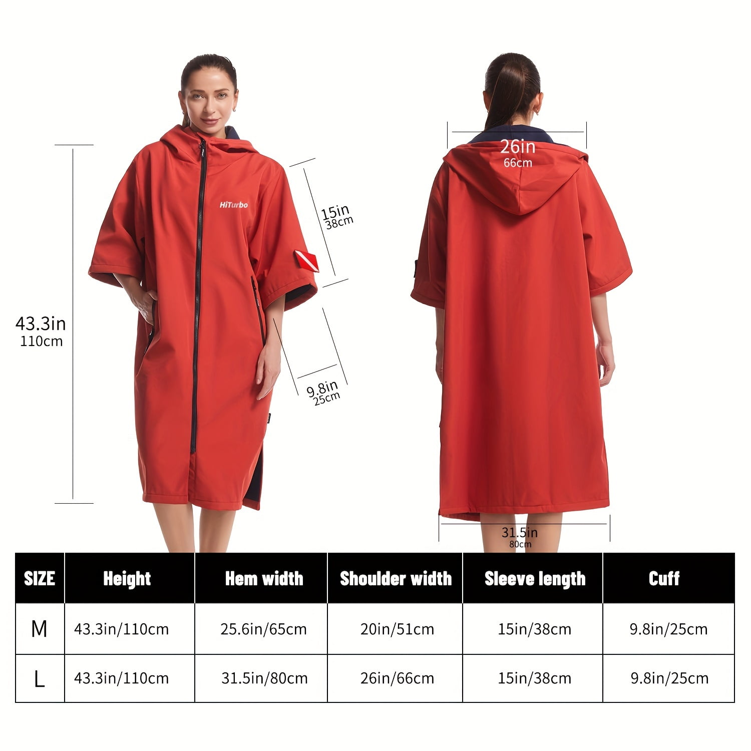 FDGHYTBF 1 Pc HiTurbo Waterproof Surf Poncho Changing Towel Robe Short Sleeve Outdoor Quick Drying Windproof Bathrobe With Hooded For Beach Swimming Surfing Diving Camping Hiking Water Walmart