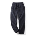 thumbnail image 1 of FDGIU 2025 Men's Casual Twill Pants - Trendy Sweatpants, Loose Fit Cuffed Joggers with Drawstring Waist, Fashion Casual Pockets Pants for Lounge and Outdoor, 1 of 6