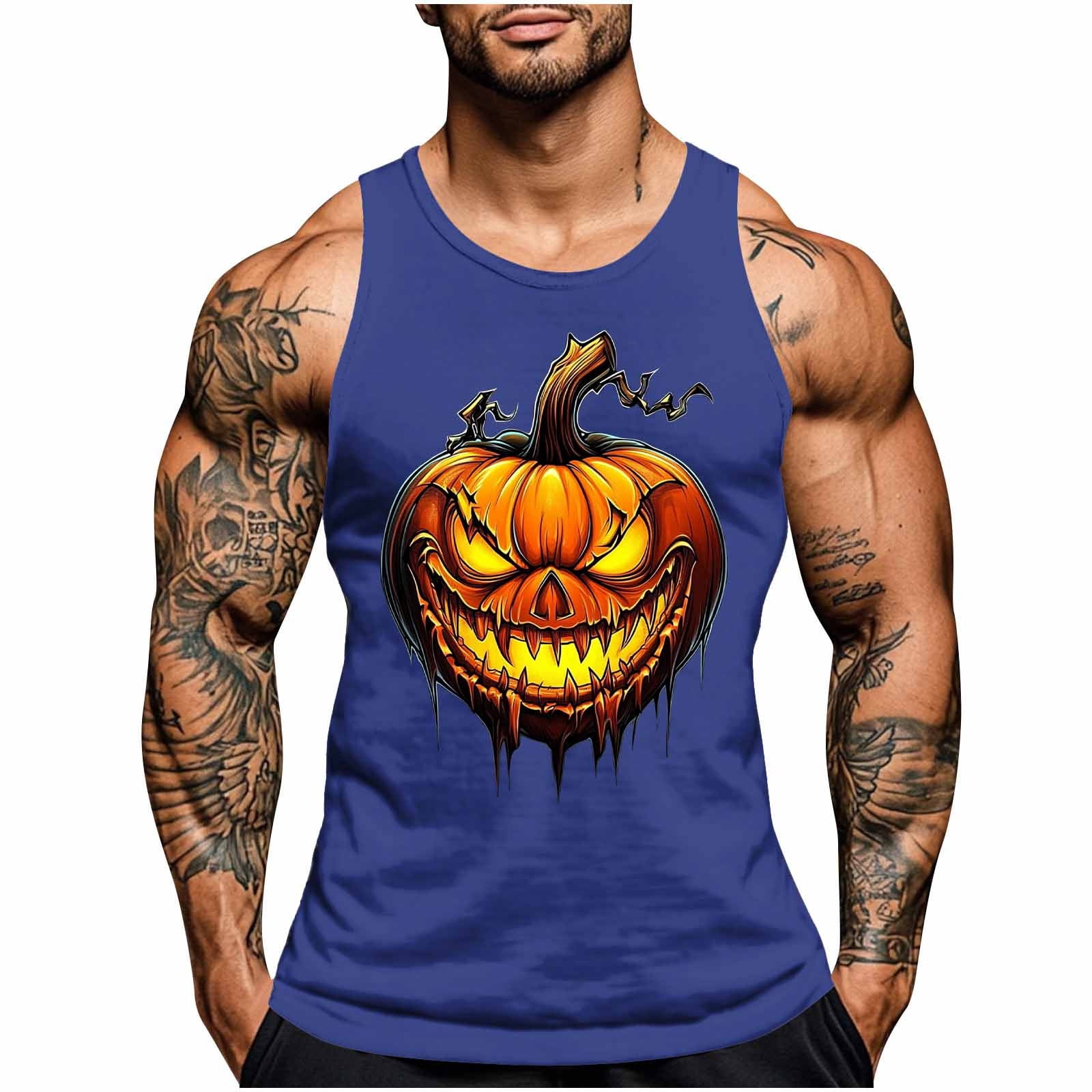 FDGIU 2025 Men's Muscle Tank Tops; Funny Graphic Print Sleeveless ...