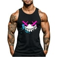 thumbnail image 1 of FDGIU 2025 Men's Muscle Tank Tops; Funny Graphic Print Sleeveless Shirts for Summer, Casual Fitness Workout Activewear, Quick-Dry Stretch Fit, 1 of 5