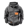 thumbnail image 1 of FDGIU 2025 Men's Zip Up Hoodie - Lightweight Workout Hooded Sweatshirt with Pockets, Athletic Streetwear Jacket for Gym Running, Fall Sports Outerwear, 1 of 6