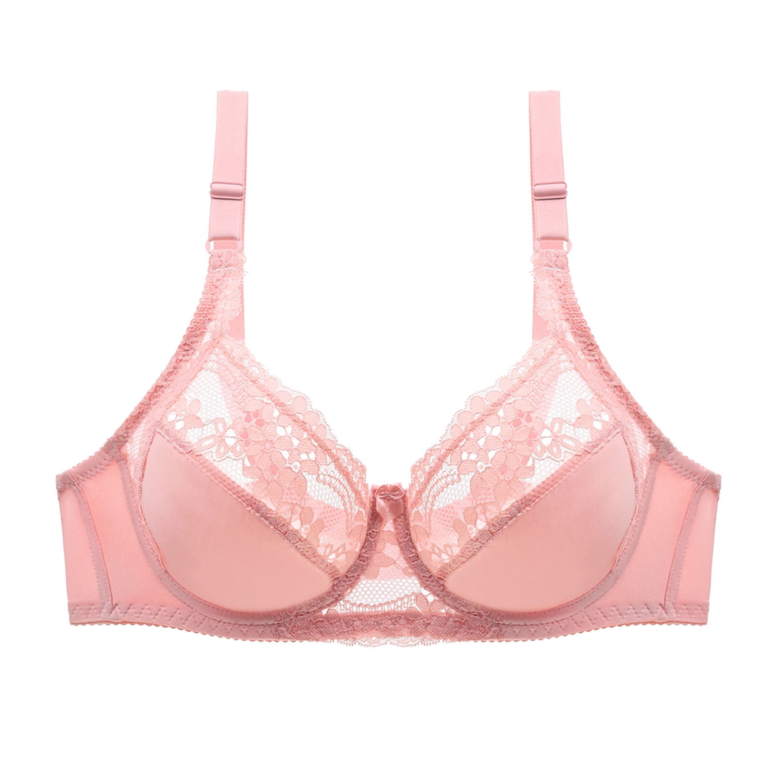 FDGIU 2025 Plus Size Women's Lacey Balconette Bra - Demi Half Cup Push ...