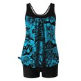 thumbnail image 1 of FDGIU ‌2025 Trendy Women's Floral Tankini Swimwear Set, Modest Athletic Bathing Suit with Shorts, Tummy Control Two Piece Swimsuits for Beach & Pool;High Waisted Swimsuit, 1 of 5