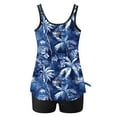 thumbnail image 1 of FDGIU ‌2025 Trendy Women's Floral Tankini Swimwear Set, Modest Athletic Bathing Suit with Shorts, Tummy Control Two Piece Swimsuits for Beach & Pool;High Waisted Swimsuit, 1 of 5