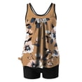 thumbnail image 1 of FDGIU ‌2025 Trendy Women's Floral Tankini Swimwear Set, Modest Athletic Bathing Suit with Shorts, Tummy Control Two Piece Swimsuits for Beach & Pool;High Waisted Swimsuit, 1 of 5