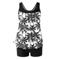 thumbnail image 1 of FDGIU ‌2025 Trendy Women's Floral Tankini Swimwear Set, Modest Athletic Bathing Suit with Shorts, Tummy Control Two Piece Swimsuits for Beach & Pool;High Waisted Swimsuit, 1 of 5