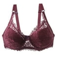 thumbnail image 1 of FDGIU 2025 Women's Lace Balconette Bra - Plus Size Underwire Side Support, Full Coverage Demi Cup with Wide Straps & Smooth T-Shirt Design, 1 of 3