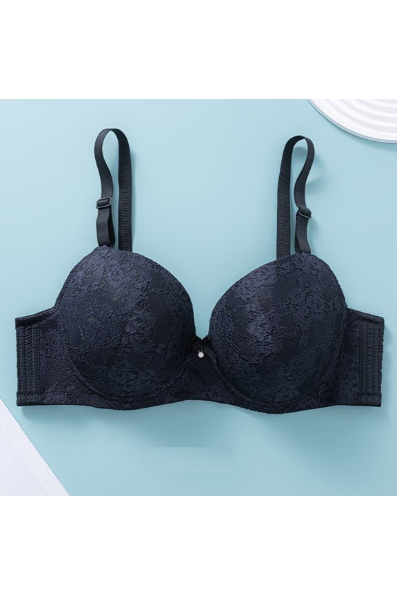 2025 Women's Lace Balconette Bra - Plus Size Underwire Side Support, Full Coverage Demi Cup with Wide Straps & Smooth T-Shirt Design