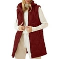 thumbnail image 1 of FDGIU 2025 Women's Puffer Vest – Sleeveless Quilted Jacket, Warm Winter Zip Up Coat with Pockets, 1 of 6