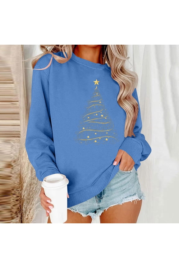 2025 Women's Sequined Snowflake Blouse – Christmas Long Sleeve Tee, Party Vacation Casual Top