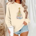 thumbnail image 1 of FDGIU 2025 Women's Sequined Snowflake Blouse – Christmas Long Sleeve Tee, Party Vacation Casual Top‌, 1 of 6