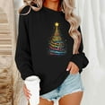 thumbnail image 1 of FDGIU 2025 Women's Sequined Snowflake Blouse – Christmas Long Sleeve Tee, Party Vacation Casual Top‌, 1 of 6