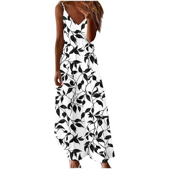 FDGIU 2025 Women's Sleeveless V Neck Midi Cocktail Dress - Versatile for Wedding Guest & Office