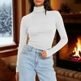 thumbnail image 1 of FDGIU 2025 Women's Soft Base Layer Round Neck Tunic - Slim Fit Long Sleeve Pullover, Fall Casual Top, 1 of 6