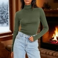 thumbnail image 1 of FDGIU 2025 Women's Soft Base Layer Round Neck Tunic - Slim Fit Long Sleeve Pullover, Fall Casual Top, 1 of 6