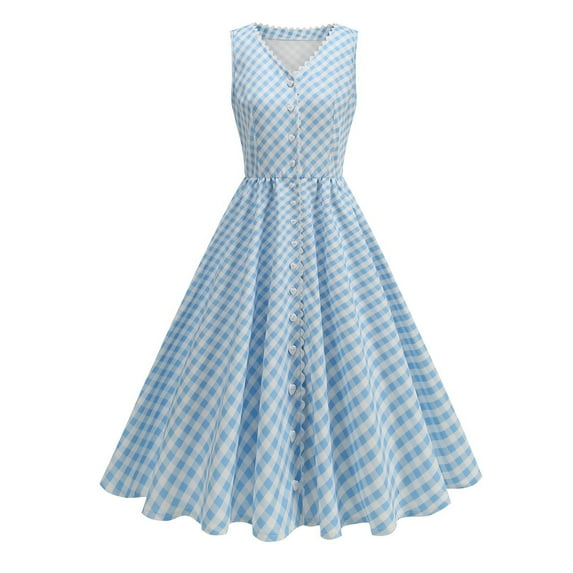 FDGIU 2025 Women's Square Neck Sleeveless Flowy A-Line Midi Dress - Wedding Guest & Beach Elegance