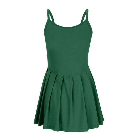 FDGIU 2025 Women's Swing Sundress - Sleeveless Pleated Scoop Neck Tank Dress for Summer Casual Wear