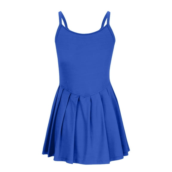 FDGIU 2025 Women's Swing Sundress - Sleeveless Pleated Scoop Neck Tank Dress for Summer Casual Wear