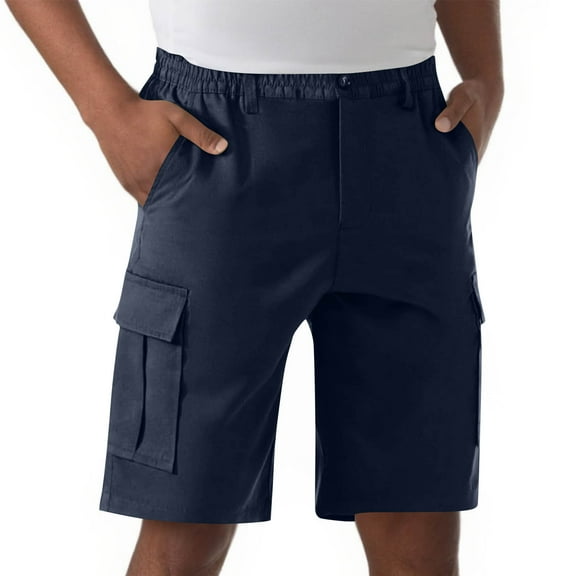 FDGIU Cargo Shorts Men Faddish Outdoors Solid Casual Pocket Button Zipper Sport Shorts Pants Bermuda Shorts Back to School Essentials
