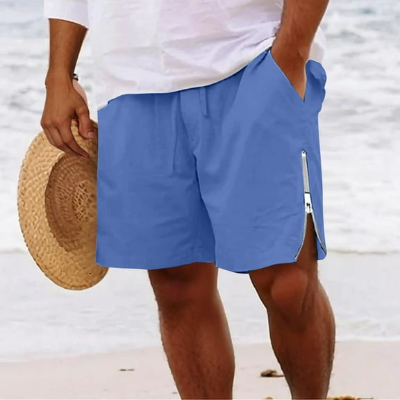 FDGIU Cargo Shorts Men's Summer Solid Color Casual Drawstring Pocket Fashionable Straight Through Shorts Bermuda Shorts Back to School Essentials