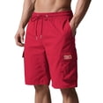 thumbnail image 1 of FDGIU Cargo Shorts Summer Men Cargo Shorts With Drawstring At The Waist Large Pockets Casual Sportswear Pants Bermuda Shorts Back to School Essentials, 1 of 6
