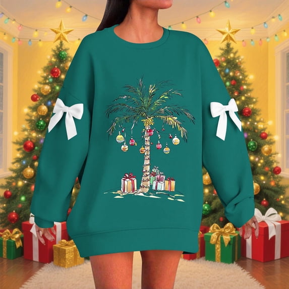 FDGIU Christmas Sweatshirt for Women 2025 – Merry Holiday Pullover, Cozy Long Sleeve Loose Fit Top