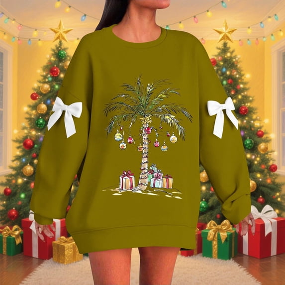 FDGIU Christmas Sweatshirt for Women 2025 – Merry Holiday Pullover, Cozy Long Sleeve Loose Fit Top