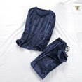 thumbnail image 1 of FDGIU Cozy Fleece Pajamas Set for Women‌, Loose Fit Winter Warm Sleepwear, Long Sleeve Winter Homewear Top & Pants, 1 of 5